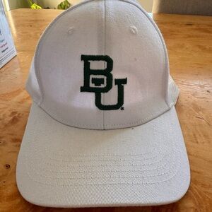 Baylor University White Baseball Cap. New.  Velcro adjustable back